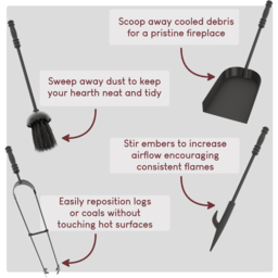 Fire Vida 5 Piece Malham Companion Set - Size: H 40 x W 13 x D 12 cm - Wilko - thumbnail 4