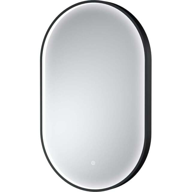 nuie Black Framed LED Touch Sensor Mirror 800 x 500mm - Size: 800 x 500 x 47mm - Wilko - image 1