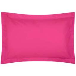 Serene Oxford Fuchsia Pillowcase - Size: 27 x 20cm - Pink - Wilko - thumbnail 1