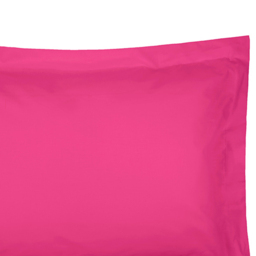 Serene Oxford Fuchsia Pillowcase - Size: 27 x 20cm - Pink - Wilko - thumbnail 3