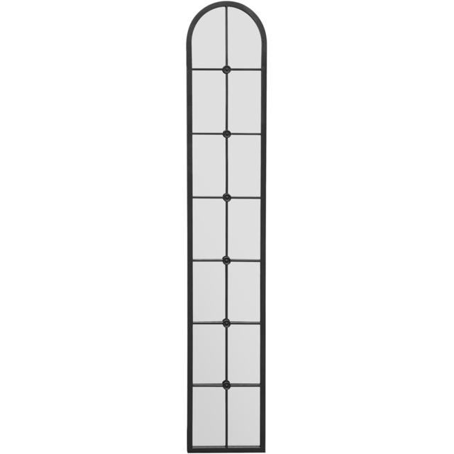 MirrorOutlet The Arcus Black Framed Arched Leaner Garden Wall Mirror 170 x 30cm - Size: 170 x 30 x 3cm - Wilko - image 1