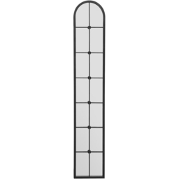 MirrorOutlet The Arcus Black Framed Arched Leaner Garden Wall Mirror 170 x 30cm - Size: 170 x 30 x 3cm - Wilko - thumbnail 1