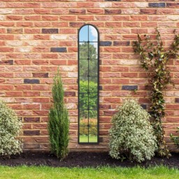 MirrorOutlet The Arcus Black Framed Arched Leaner Garden Wall Mirror 170 x 30cm - Size: 170 x 30 x 3cm - Wilko - thumbnail 6