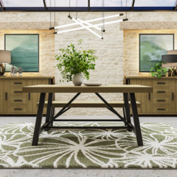 FWStyle Lowry Industrial Dining Table - Brown - Wilko - thumbnail 6