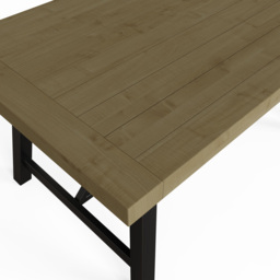 FWStyle Lowry Industrial Dining Table - Brown - Wilko - thumbnail 4