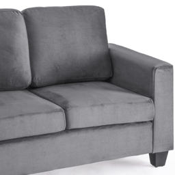 Home Detail Dakota 2 Seater Grey Velvet Sofa - Wilko - thumbnail 5