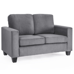 Home Detail Dakota 2 Seater Grey Velvet Sofa - Wilko - thumbnail 3
