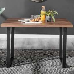 Furniturebox Solo 4 Seater Dining Table Wood - Brown - Wilko - thumbnail 1