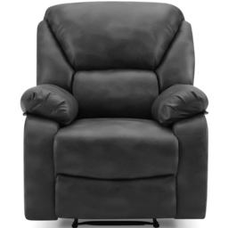 Home Detail Enoch Single Seater Black Faux Leather Manual Recliner - Wilko - thumbnail 4