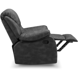 Home Detail Enoch Single Seater Black Faux Leather Manual Recliner - Wilko - thumbnail 6