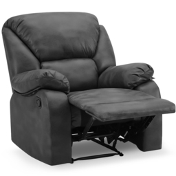 Home Detail Enoch Single Seater Black Faux Leather Manual Recliner - Wilko - thumbnail 7
