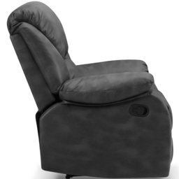 Home Detail Enoch Single Seater Black Faux Leather Manual Recliner - Wilko - thumbnail 5