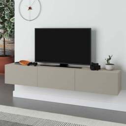 Decortie Francy Sandstone TV Stand with Storage Cabinet - Cream - Wilko