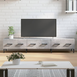 vidaXL 3 Drawer Concrete Grey TV Cabinet - Size: 30 x 150 x 36cm - Wilko - thumbnail 1