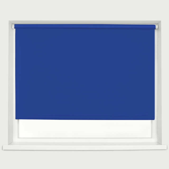 Caecus Blackout Roller Blinds Electric Blue 90cm x 120cm - Wilko - image 1