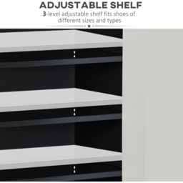 Portland 2 Door Grey and White Shoe Cabinet - Wilko - thumbnail 6