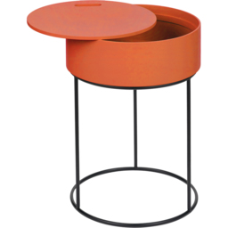 Pacific Lifestyle Hugo Tobacco Wood Veneer and Black Metal Storage Table - Orange - Wilko - thumbnail 4