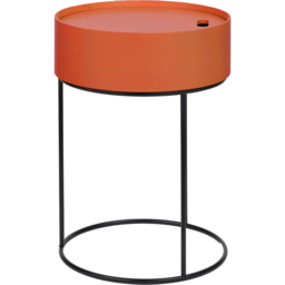 Pacific Lifestyle Hugo Tobacco Wood Veneer and Black Metal Storage Table - Orange - Wilko - thumbnail 3