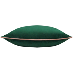 Paoletti Meridian Emerald Blush Velvet Cushion - Size: 55 x 55 cm - Multi - Wilko - thumbnail 3
