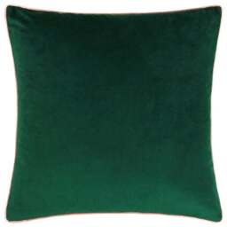 Paoletti Meridian Emerald Blush Velvet Cushion - Size: 55 x 55 cm - Multi - Wilko