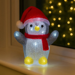 Marco Paul 12 Cool White LED Ice Decopuppa Light Up Christmas Decoration 16cm - Size: 20 x 20 x 10cm - Multicoloured - Wilko - thumbnail 4