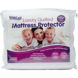 DreamEasy Small Double White Quilted Mattress Protector - Wilko - thumbnail 1