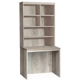 R White Cabinets 6 Shelf Home Office Desk with Hutch Grey - Size: 182.8 x 85 x 54cm - Wilko - thumbnail 3