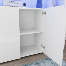 VIDA DESIGNS Nova 3 Door White LED Sideboard - Size: 35 x 130 x 97cm - Wilko - thumbnail 5