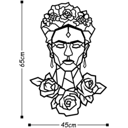 Decortie Black Metal Frida Rose Wall Art - Size: 60 x 41 x 0.15cm - Wilko - thumbnail 5
