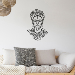 Decortie Black Metal Frida Rose Wall Art - Size: 60 x 41 x 0.15cm - Wilko - thumbnail 3
