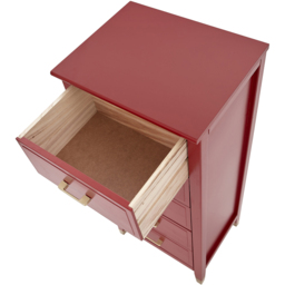 Palazzi 5 Drawer Red Narrow Chest of Drawers - Wilko - thumbnail 7