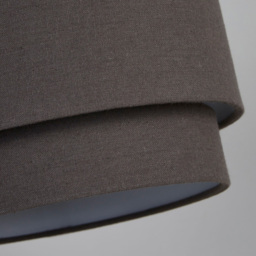 Lighting Collection Underwood 2-Tier Charcoal Grey Linen Ceiling Shade 20cm - Size: 26.5 x 26.5 x 26.5cm - Wilko - thumbnail 5