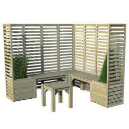 Forest Garden V3 Modular Seating Set - Size: 4 Seater - Brown - Wilko - thumbnail 1
