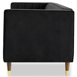 Home Detail Thomas 3 Seater Black Velvet Sofa - Wilko - thumbnail 5