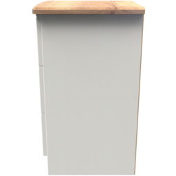 Crowndale Victoria 3 Drawer Cream Ash and Oak Bedside Cabinet - Wilko - thumbnail 4