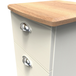 Crowndale Victoria 3 Drawer Cream Ash and Oak Bedside Cabinet - Wilko - thumbnail 6