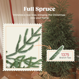 Everglow Full Spruce Artificial Christmas Tree 5ft - Green - Wilko - thumbnail 6
