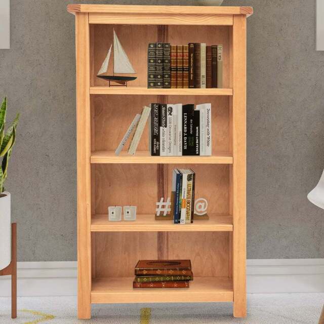Lugo 4 Shelf Waxed Bookcase - Wood - Wilko - image 1