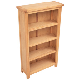 Lugo 4 Shelf Waxed Bookcase - Wood - Wilko - thumbnail 5