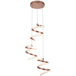 Cosylyte Nyah 3 Light Copper Spiral Cluster LED Pendant Light - Size: 25 x 40.5 x 24cm - Gold - Wilko - thumbnail 4