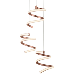 Cosylyte Nyah 3 Light Copper Spiral Cluster LED Pendant Light - Size: 25 x 40.5 x 24cm - Gold - Wilko - thumbnail 5