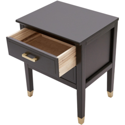 Palazzi 2 Drawer Black Bedside Table - Wilko - thumbnail 6