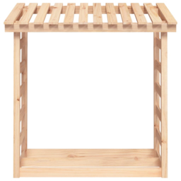 vidaXL Natural Pine Wood Firewood Log Holder 110 x 108 x 64.5cm - n/a - Wilko - thumbnail 5