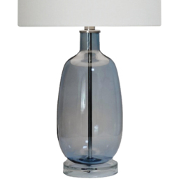 Acacia Home 62cm Glass Base Table Lamp with Fabric Shade - Size: 24 x 28 x 28cm - Multi - Wilko - thumbnail 4