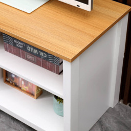 FurnitureHMD Single Door 2 Shelf White and Oak Effect Wooden TV Unit - Size: 50 x 85 x 39cm - Wilko - thumbnail 5