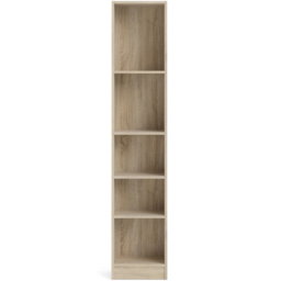 Florence Basic 4 Shelf Oak Narrow Tall Bookcase - Brown - Furniture to Go - Wilko - thumbnail 4