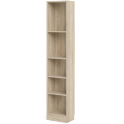Florence Basic 4 Shelf Oak Narrow Tall Bookcase - Brown - Furniture to Go - Wilko - thumbnail 5