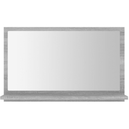 vidaXL Single Shelf Grey Sonoma Bathroom Mirror - Size: 37 x 60 x 10.5cm - Wilko - thumbnail 4