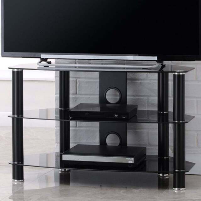 TTAP Vantage 2 Shelf Black TV Stand 800mm - Size: 50.7 x 80 x 40cm - Wilko - image 1