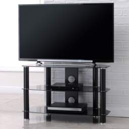 TTAP Vantage 2 Shelf Black TV Stand 800mm - Size: 50.7 x 80 x 40cm - Wilko - thumbnail 7